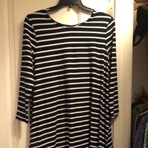 Black and white stripped dress